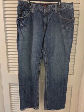 Ariat M4 Bootcut And Flame Resistant Medium Blue Jeans. Sz 38x32